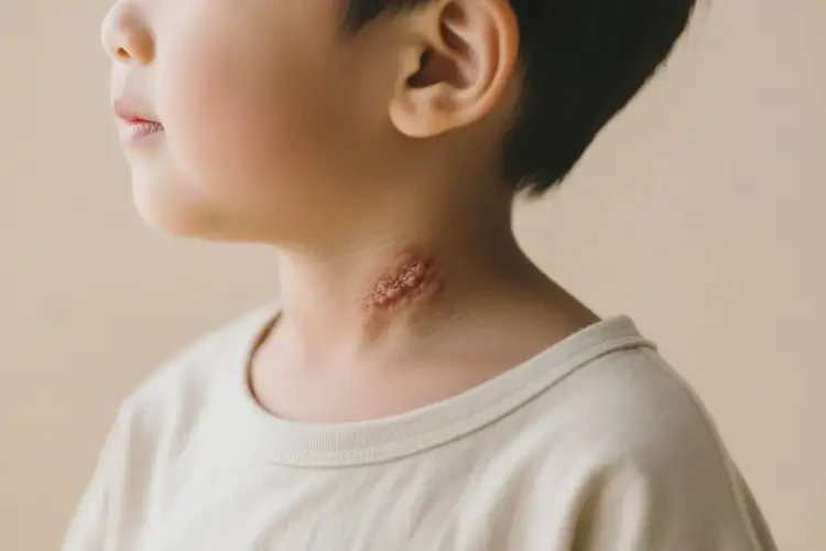 兒童脖子上偶爾起濕疹能夠徹底治愈嗎(圖4)