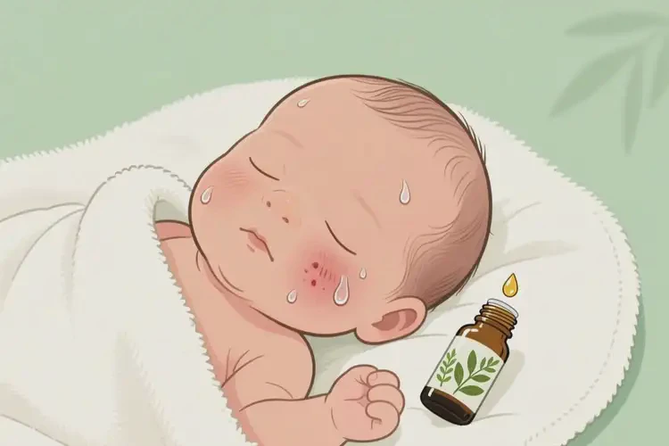 新生兒臉上有濕疹可不可以徹底自愈(圖1)