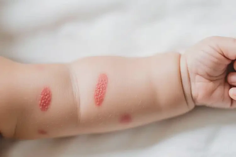 小兒身上出現(xiàn)濕疹不管它會(huì)自己痊愈嗎(圖4)