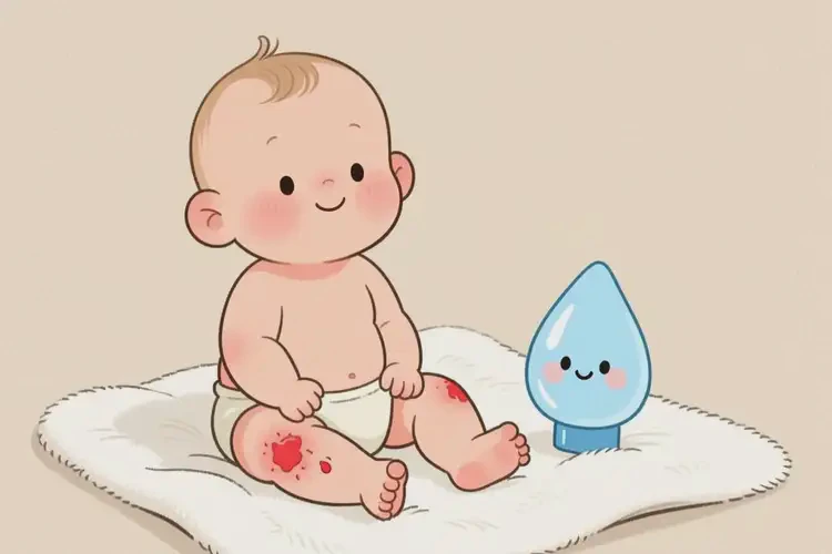新生兒小腿上容易起濕疹不管它會(huì)自己好嗎(圖1)