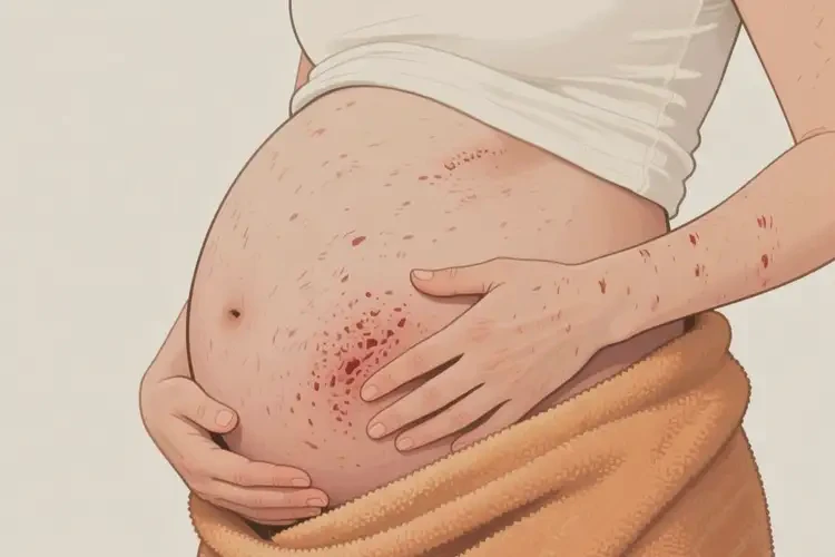 孕妇肚子出现湿疹不管它会自己痊愈吗(图2)