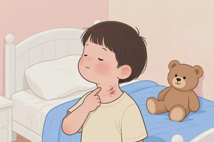 少兒脖子出現(xiàn)濕疹能徹底自愈嗎(圖1)