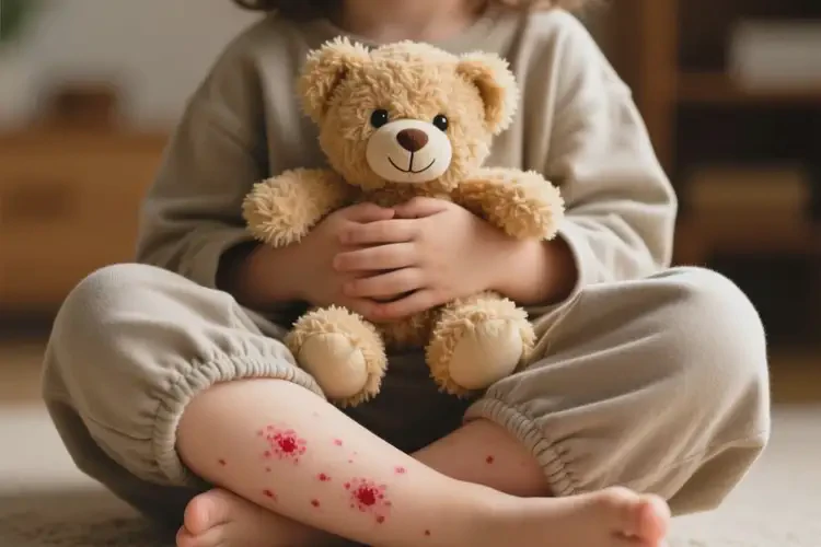 少兒小腿經(jīng)常長濕疹不管它會自己痊愈嗎(圖1)