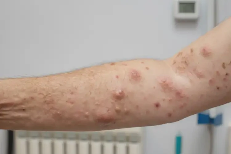 老人大腿偶尔起湿疹不管它会自己痊愈吗(图2)