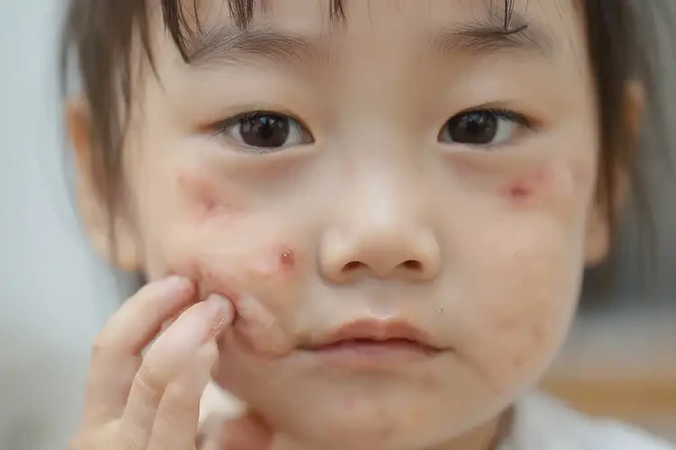 少兒臉上容易長(zhǎng)濕疹不管它會(huì)自己自愈嗎(圖4)