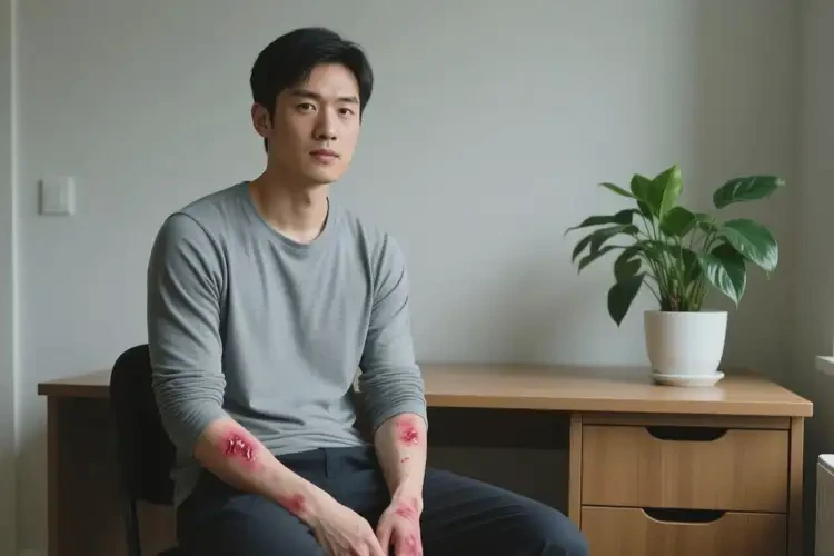 男性全身偶爾長(zhǎng)濕疹不管它會(huì)自己自愈嗎(圖1)