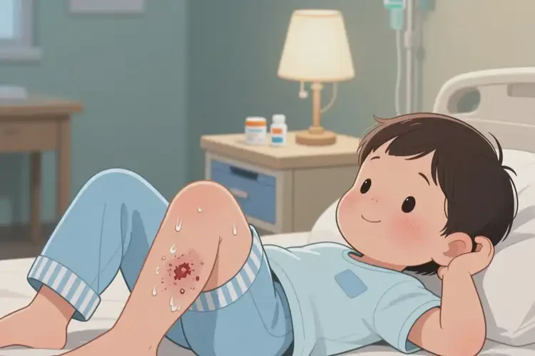 小孩大腿上起濕疹不管它會自己好嗎(圖1)