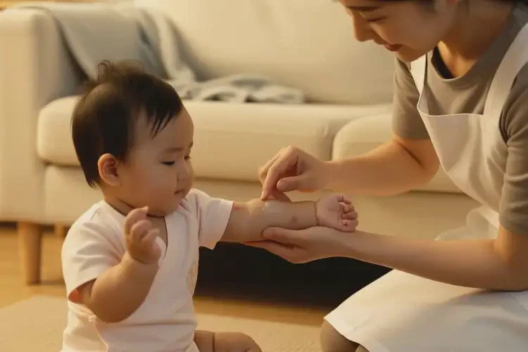 嬰兒手臂上起濕疹不管它會(huì)自己好嗎(圖1)