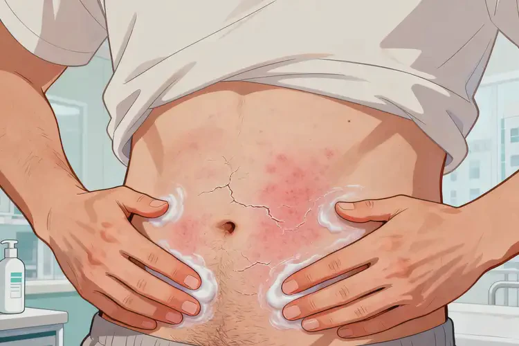 男生肚子上容易起濕疹可以徹底自愈嗎(圖3)