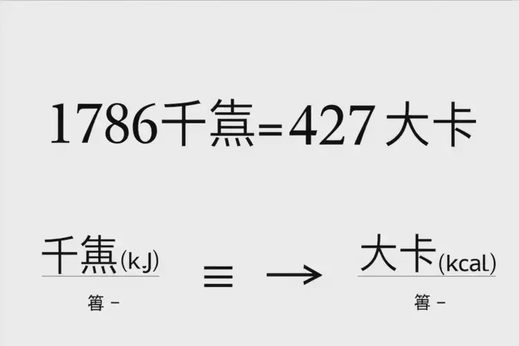 100克1786千焦等于多少热量(图4)