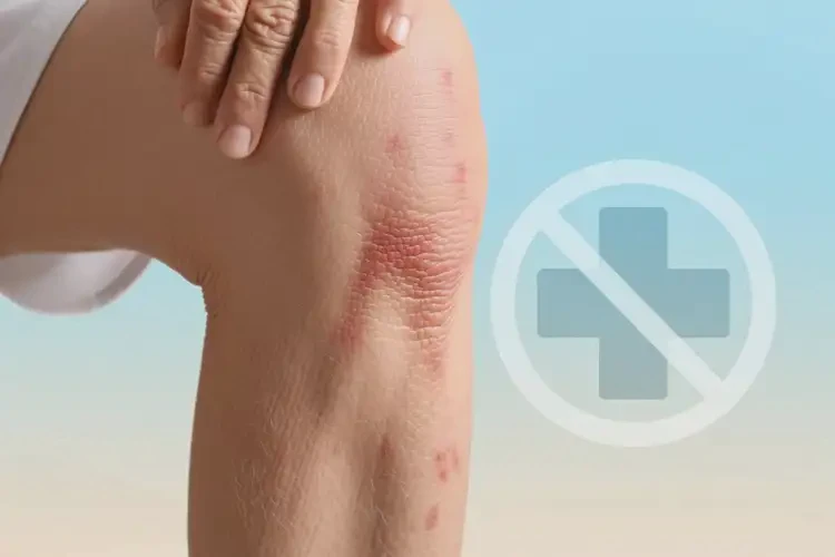 老年人小腿上出濕疹不管它會(huì)自己自愈嗎(圖1)