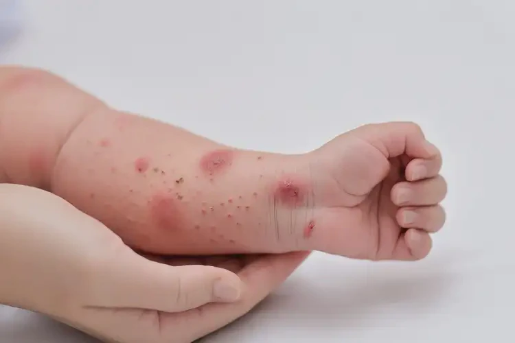 新生兒手臂容易起濕疹能徹底自愈嗎(圖1)