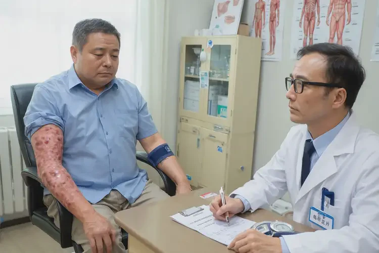 男人手臂上容易長濕疹不管它會(huì)自己痊愈嗎(圖2)