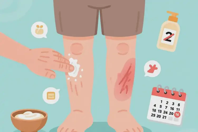 老年人小腿上出濕疹不管它會(huì)自己自愈嗎(圖2)