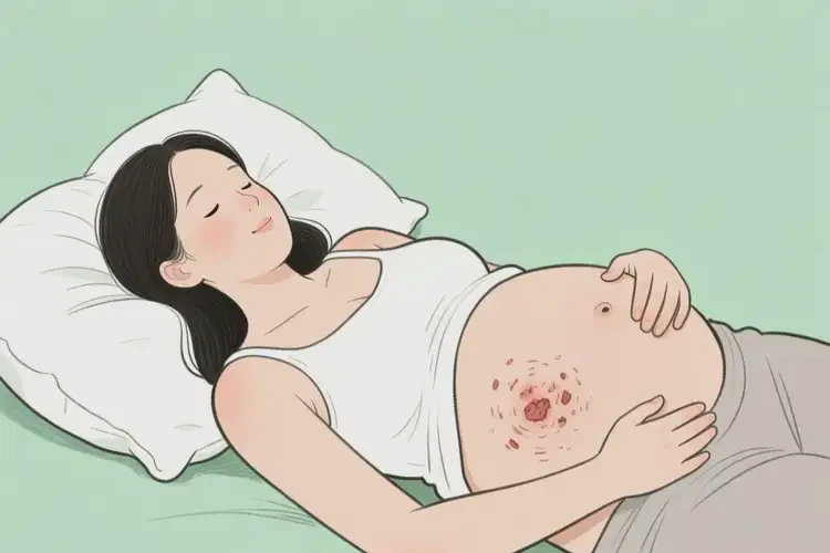 孕妇肚子出现湿疹不管它会自己痊愈吗(图1)