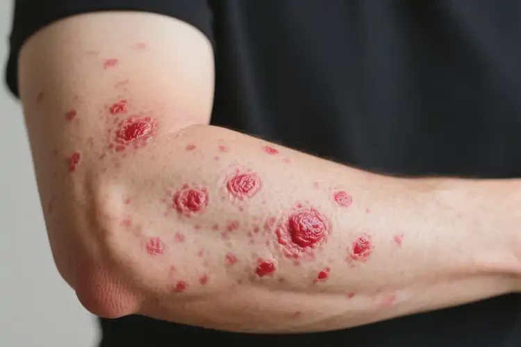 男人手臂容易起濕疹不管它會自己自愈嗎(圖2)