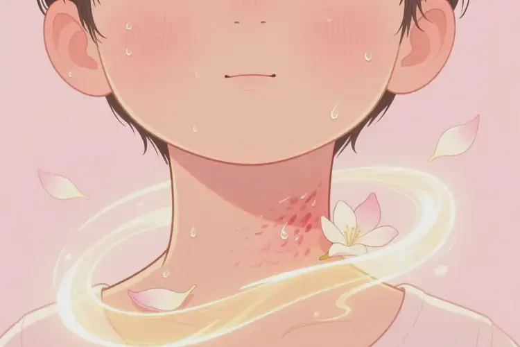 孩子脖子上容易長濕疹不管它會自己自愈嗎(圖2)