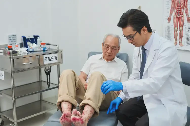 老年人腳上偶爾長濕疹不管它會自己自愈嗎(圖1)