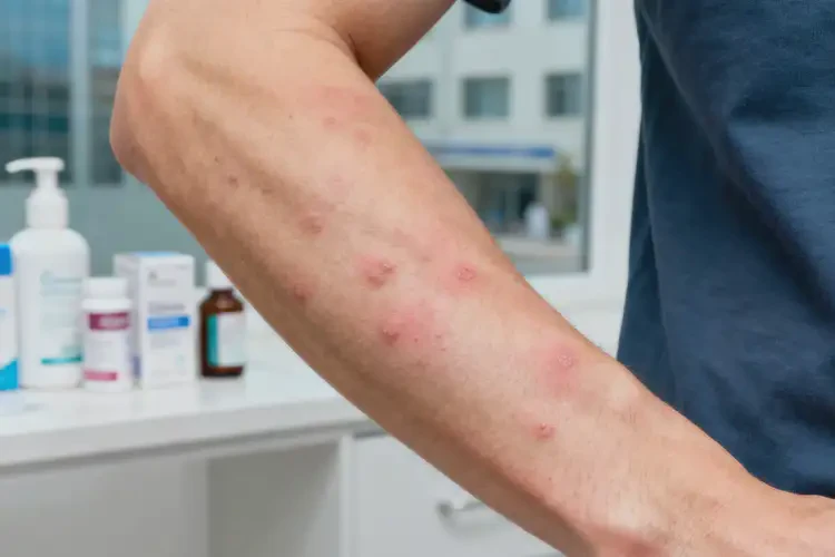 男性手臂上出現(xiàn)濕疹不管它會自己痊愈嗎(圖3)