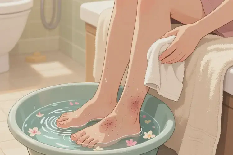 產(chǎn)婦腳上長濕疹不管它會自己痊愈嗎(圖2)