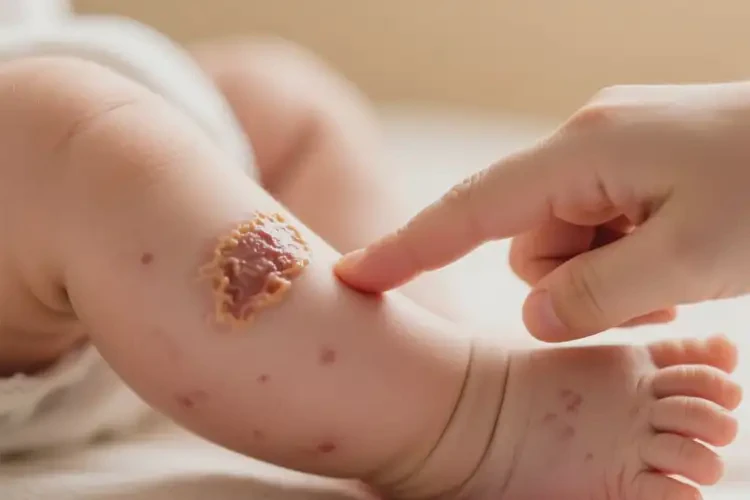 嬰兒小腿上容易長濕疹可以徹底自愈嗎(圖1)