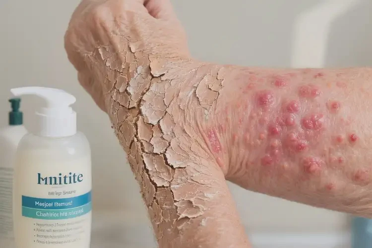 老年人手臂上容易长湿疹不管它会自己自愈吗(图1)