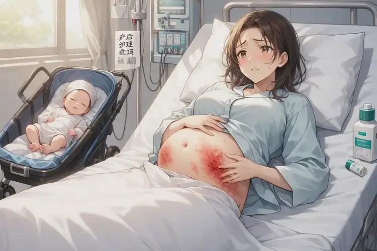 產(chǎn)婦肚子上起濕疹不管它會自己痊愈嗎(圖4)