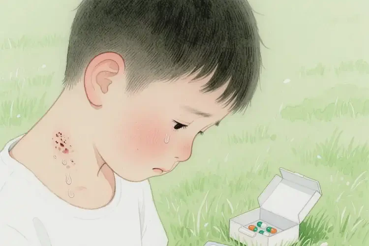 少兒脖子上偶爾長濕疹不管它會自己自愈嗎(圖2)