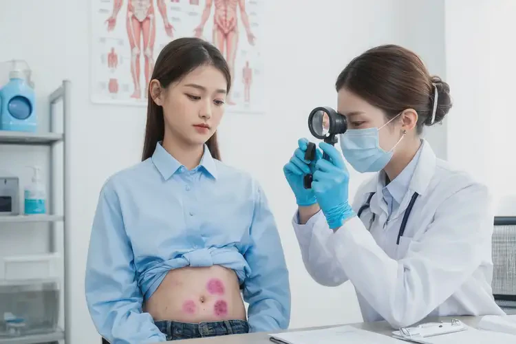 女人肚子偶爾起濕疹可不可以徹底自愈(圖1)