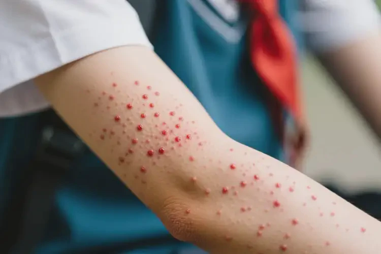 中學生手臂出現(xiàn)濕疹不管它會自己好嗎(圖2)