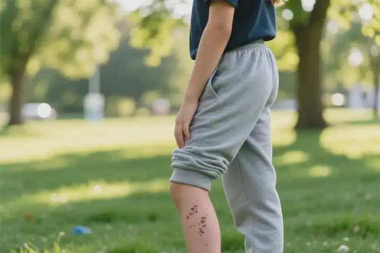 中學(xué)生大腿長濕疹不管它會自己自愈嗎(圖2)