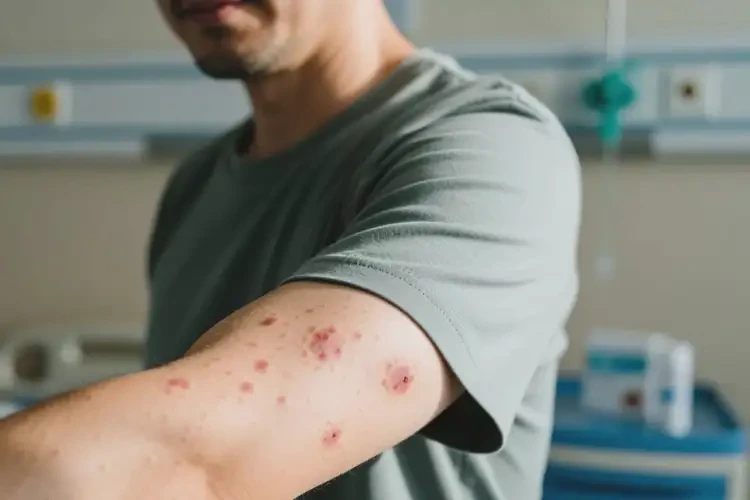 男人手臂偶爾起濕疹能不能徹底自愈(圖1)