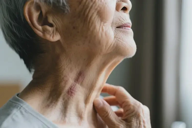 高齡老人脖子偶爾起濕疹不管它會(huì)自己痊愈嗎(圖1)