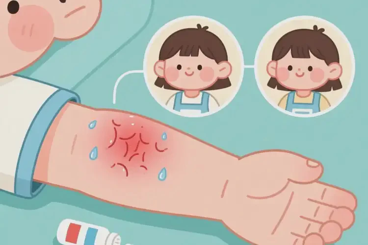 少兒手臂上出現(xiàn)濕疹可以徹底自愈嗎(圖2)