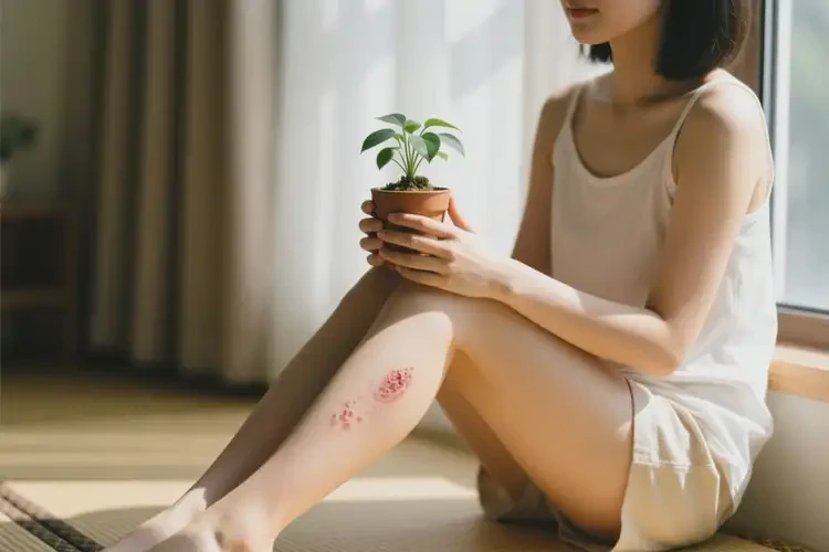 青年人大腿偶尔长湿疹可以彻底自愈吗(图1)