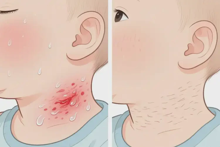 婴儿脖子出湿疹能彻底自愈吗(图3)