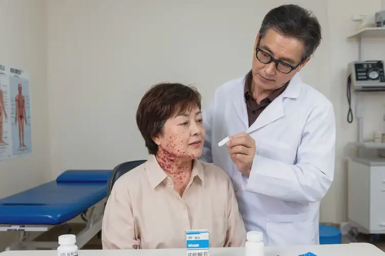 女人脖子上出現(xiàn)濕疹不管它會自己痊愈嗎(圖3)