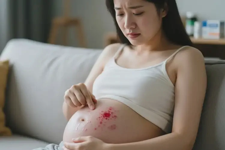 女性肚子上出現(xiàn)濕疹能靠自己自愈嗎(圖3)