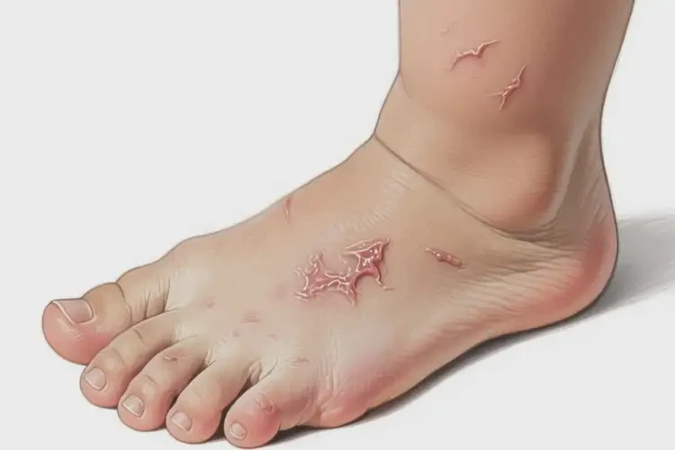 小兒腳上出現(xiàn)濕疹能靠自己自愈嗎(圖1)