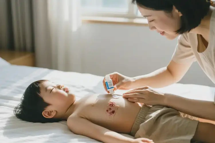 少兒肚子上出濕疹能夠徹底治愈嗎(圖2)