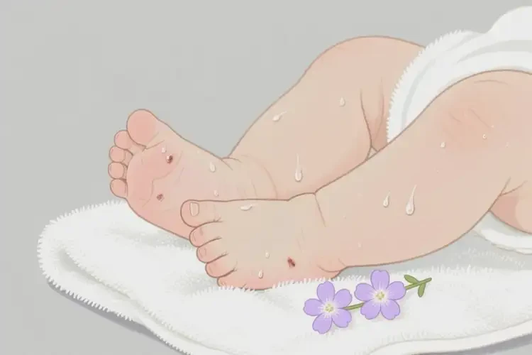 新生兒腳上經(jīng)常長(zhǎng)濕疹能靠自己自愈嗎(圖1)