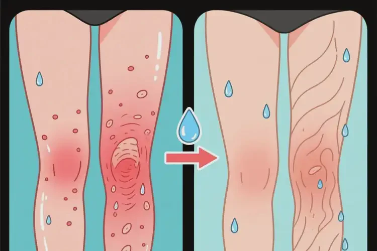 女人大腿偶爾長濕疹不管它會自己自愈嗎(圖3)