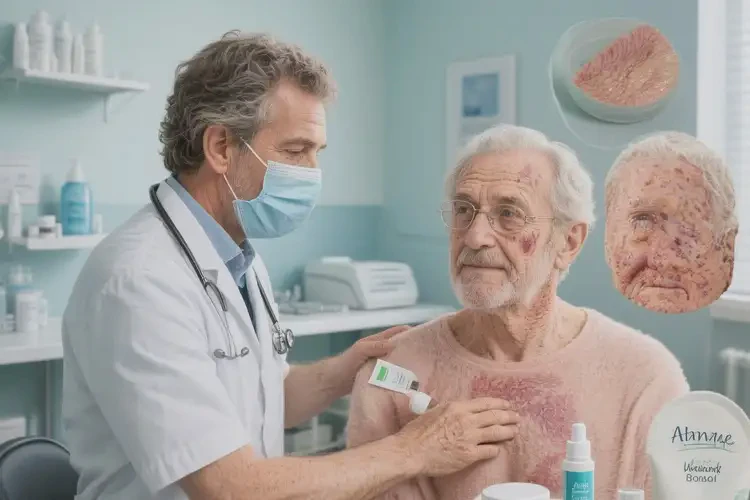 老年人身上偶爾起濕疹不管它會(huì)自己自愈嗎(圖1)