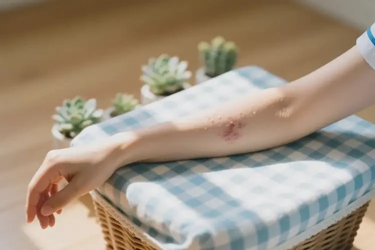 女人手臂上容易長濕疹不管它會自己好嗎(圖1)