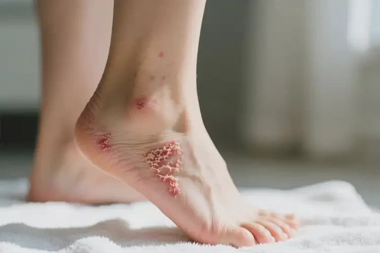 女生腳上經(jīng)常長濕疹不管它會自己好嗎(圖3)