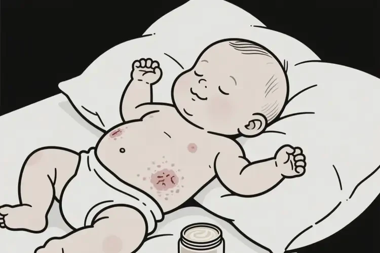 嬰幼兒肚子上出濕疹可以徹底自愈嗎(圖2)