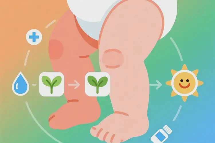 嬰兒大腿容易長濕疹可以徹底自愈嗎(圖1)