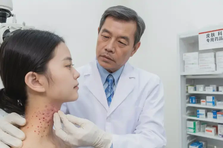 女人脖子偶尔长湿疹不管它会自己自愈吗(图1)