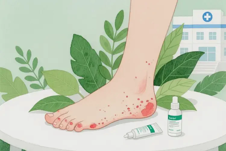 女生脚上长湿疹不管它会自己自愈吗(图4)