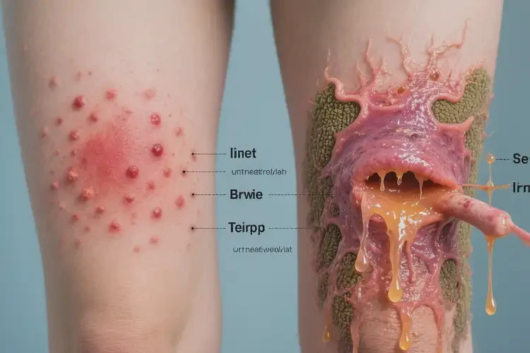 小孩大腿上出現(xiàn)濕疹不管它會(huì)自己自愈嗎(圖2)